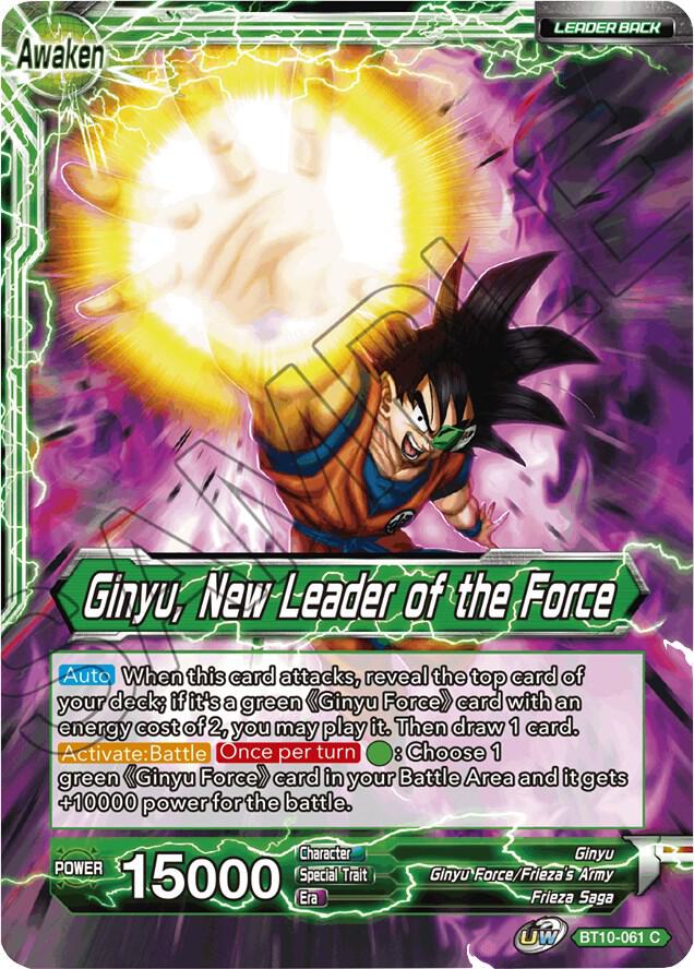 Ginyu // Ginyu, New Leader of the Force BT10-061 card from Rise of the Unison Warrior