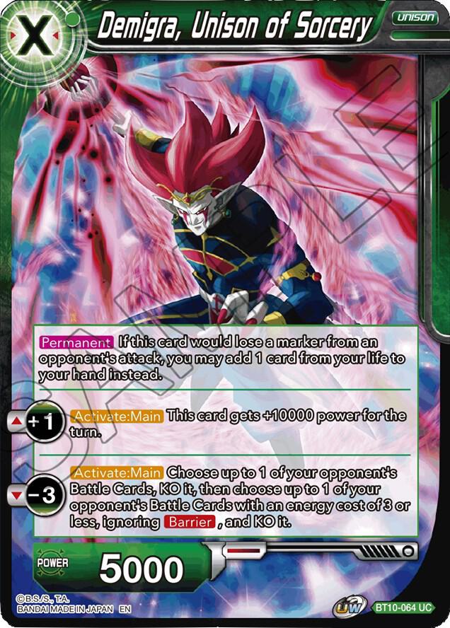 Demigra, Unison of Sorcery BT10-064 card from Rise of the Unison Warrior