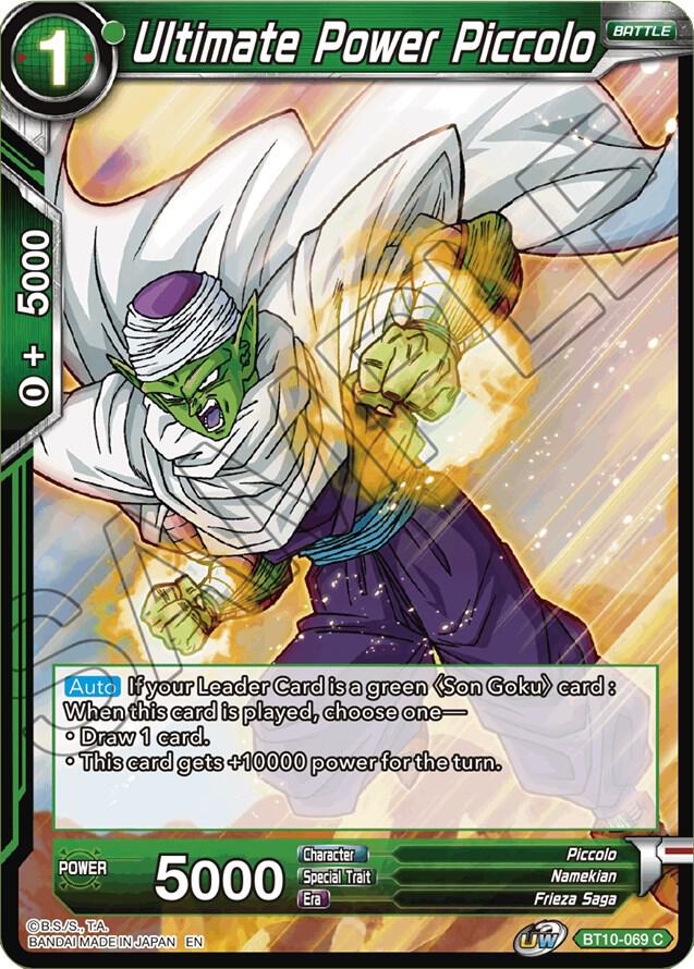 Ultimate Power Piccolo BT10-069 card from Rise of the Unison Warrior