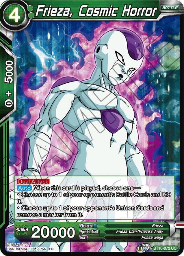 Frieza, Cosmic Horror BT10-072 card from Rise of the Unison Warrior