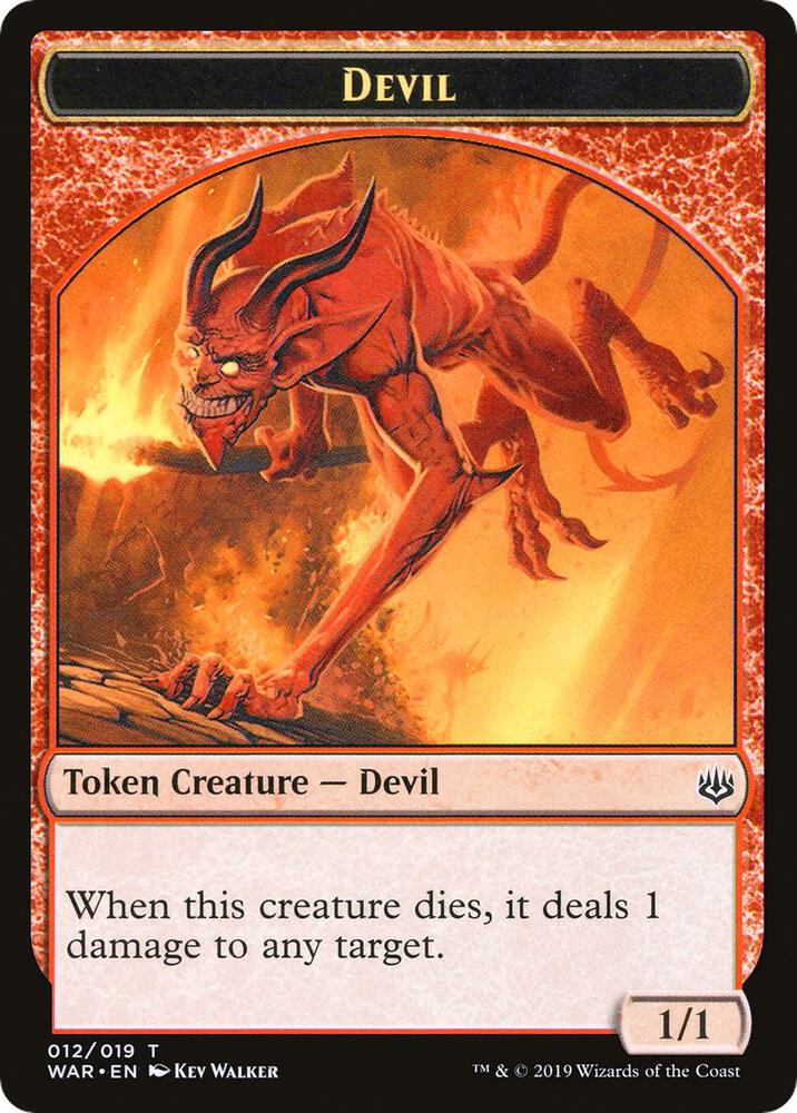 Devil // Satyr Double-Sided Token (Challenger 2020) 12 // 9 card from Unique and Miscellaneous Promos