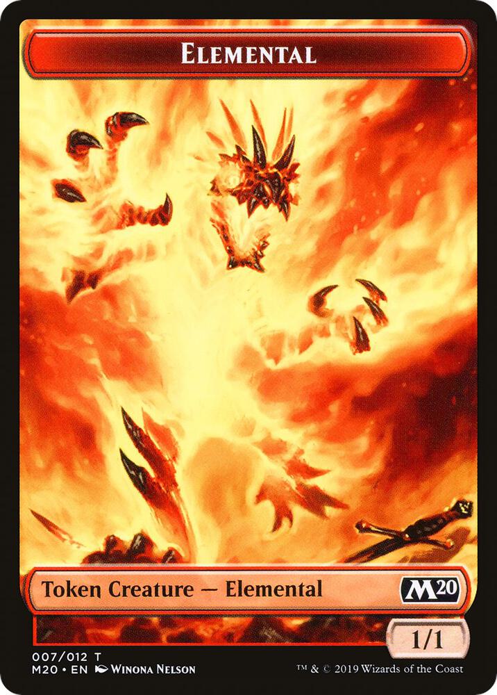 Elemental // Satyr Double-Sided Token (Challenger 2020) 7 // 9 card from Unique and Miscellaneous Promos