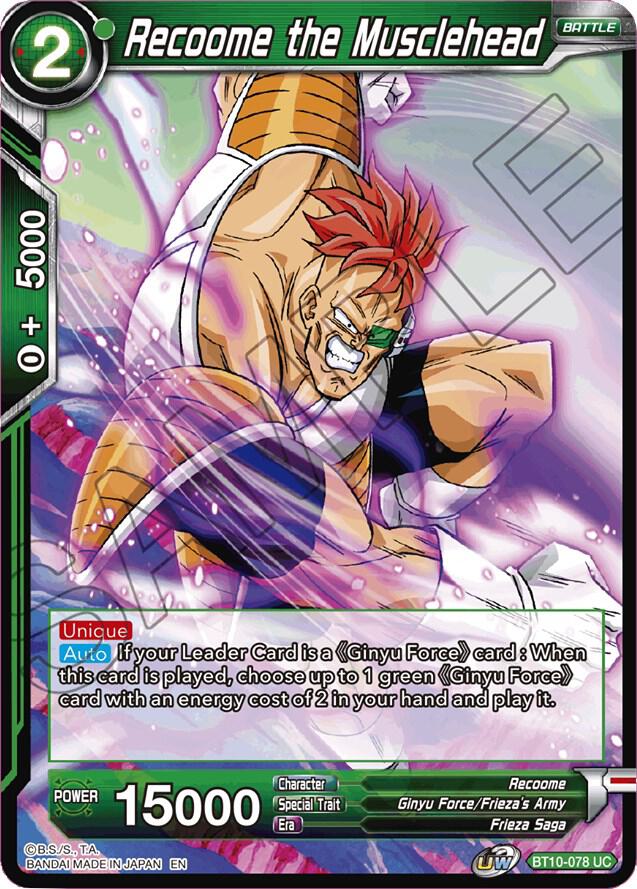 Recoome the Musclehead BT10-078 card from Rise of the Unison Warrior