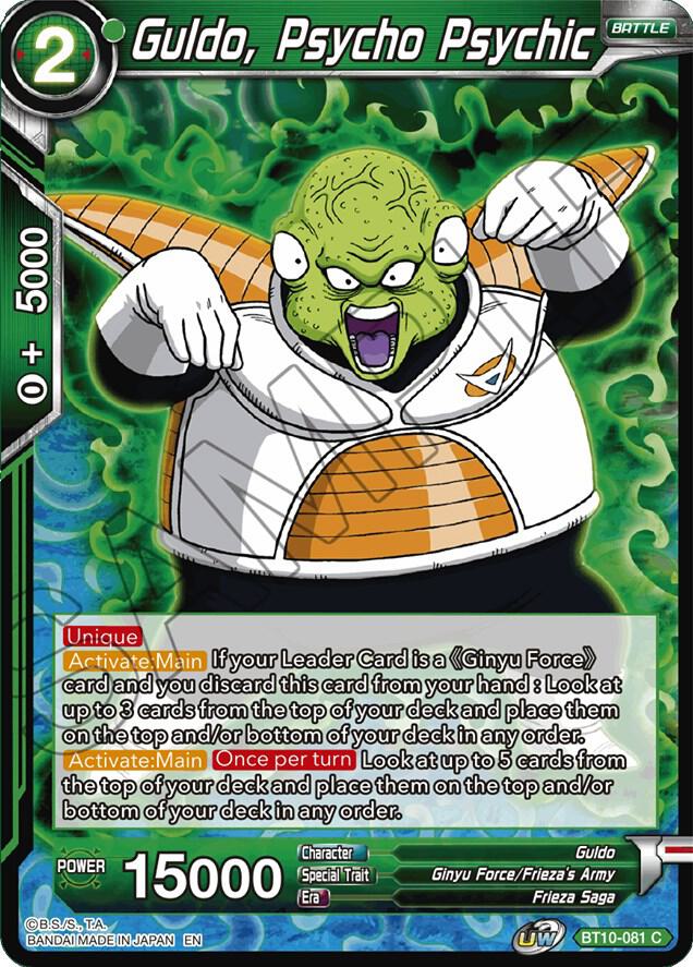 Guldo, Psycho Psychic BT10-081 card from Rise of the Unison Warrior