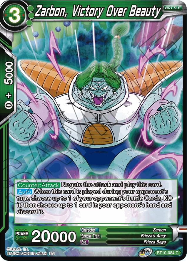 Zarbon, Victory Over Beauty BT10-084 card from Rise of the Unison Warrior