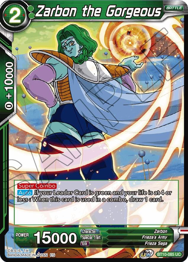 Zarbon the Gorgeous BT10-085 card from Rise of the Unison Warrior