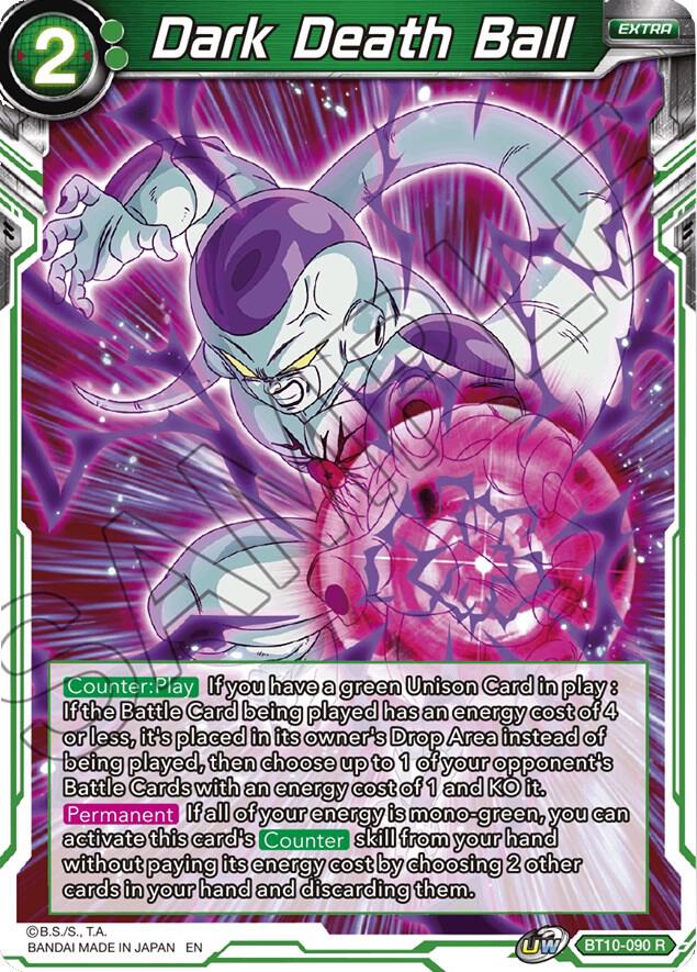 Dark Death Ball BT10-090 card from Rise of the Unison Warrior