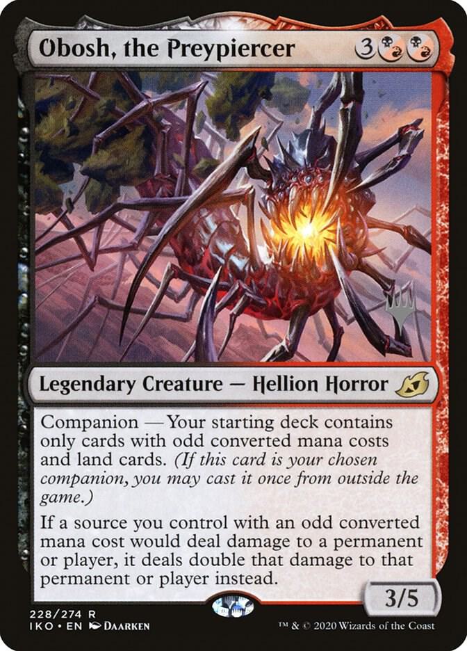 Obosh, the Preypiercer 228 card from Promo Pack: Ikoria