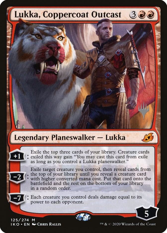 Lukka, Coppercoat Outcast 125 card from Promo Pack: Ikoria