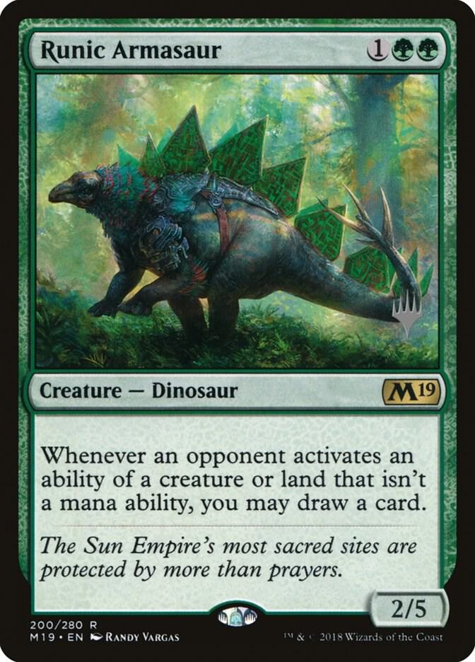 Runic Armasaur 200 card from Promo Pack: Ikoria