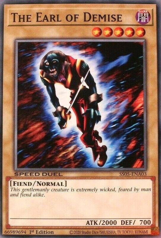The Earl of Demise SS05-ENA03 card from Speed Duel Decks: Twisted Nightmares