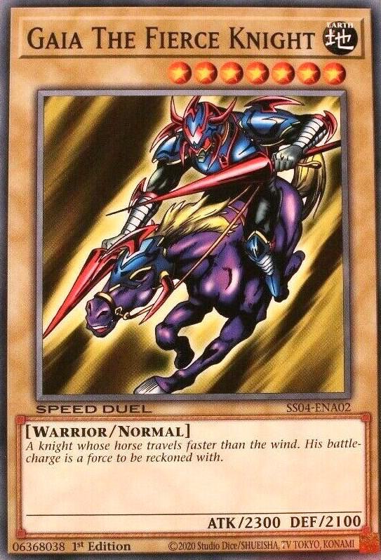 Gaia The Fierce Knight SS04-ENA02 card from Speed Duel Decks: Match of the Millennium