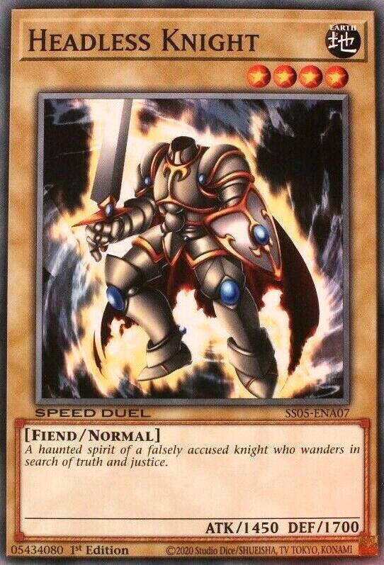 Headless Knight SS05-ENA07 card from Speed Duel Decks: Twisted Nightmares