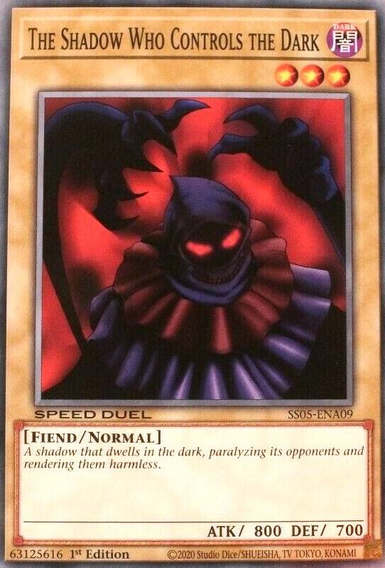 The Shadow Who Controls the Dark SS05-ENA09 card from Speed Duel Decks: Twisted Nightmares