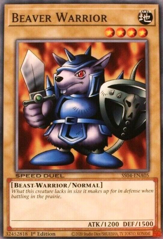 Beaver Warrior SS04-ENA05 card from Speed Duel Decks: Match of the Millennium