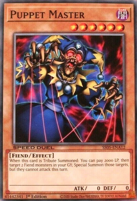 Puppet Master SS05-ENA12 card from Speed Duel Decks: Twisted Nightmares
