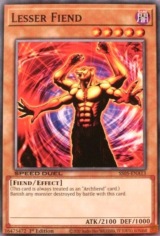 Lesser Fiend SS05-ENA13 card from Speed Duel Decks: Twisted Nightmares