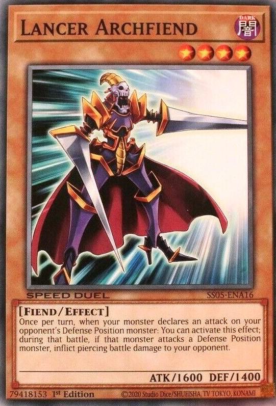 Lancer Archfiend SS05-ENA16 card from Speed Duel Decks: Twisted Nightmares