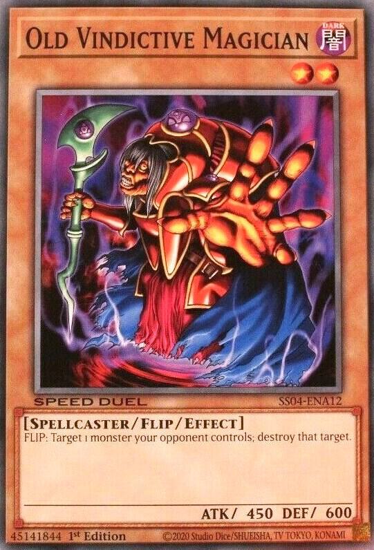 Old Vindictive Magician SS04-ENA12 card from Speed Duel Decks: Match of the Millennium
