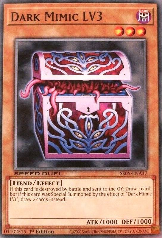 Dark Mimic LV3 SS05-ENA17 card from Speed Duel Decks: Twisted Nightmares