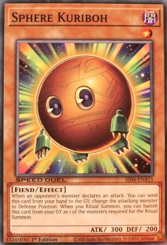 Sphere Kuriboh SS04-ENA15 card from Speed Duel Decks: Match of the Millennium