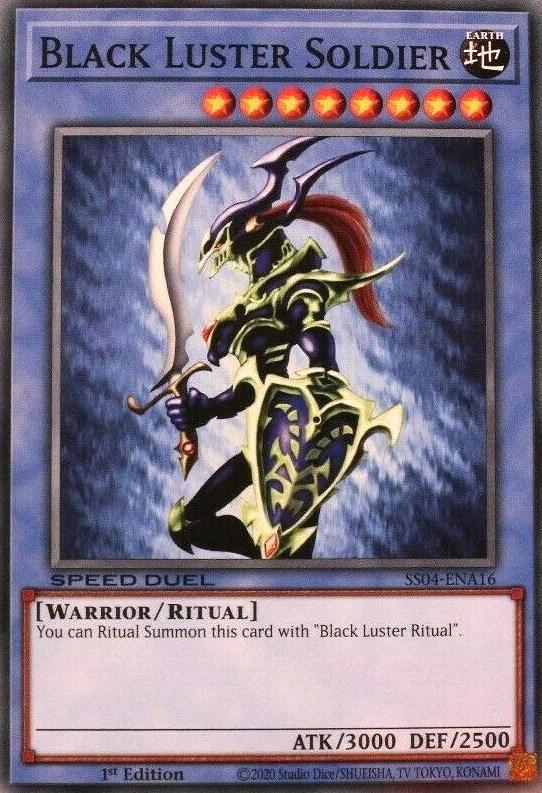 Black Luster Soldier SS04-ENA16 card from Speed Duel Decks: Match of the Millennium