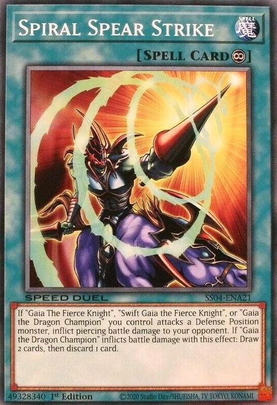 Spiral Spear Strike SS04-ENA21 card from Speed Duel Decks: Match of the Millennium