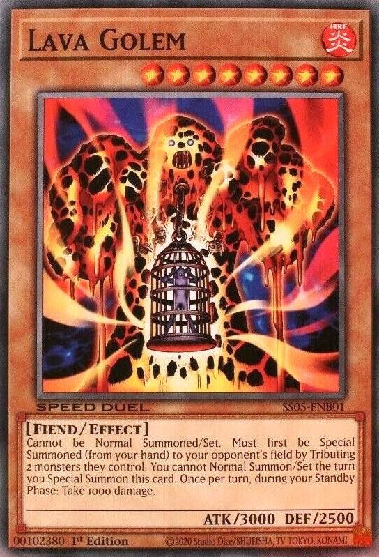 Lava Golem SS05-ENB01 card from Speed Duel Decks: Twisted Nightmares