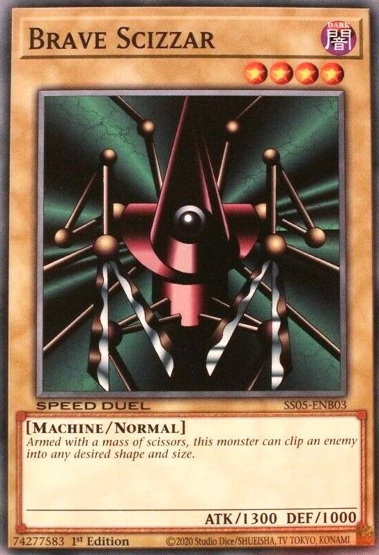 Brave Scizzar SS05-ENB03 card from Speed Duel Decks: Twisted Nightmares