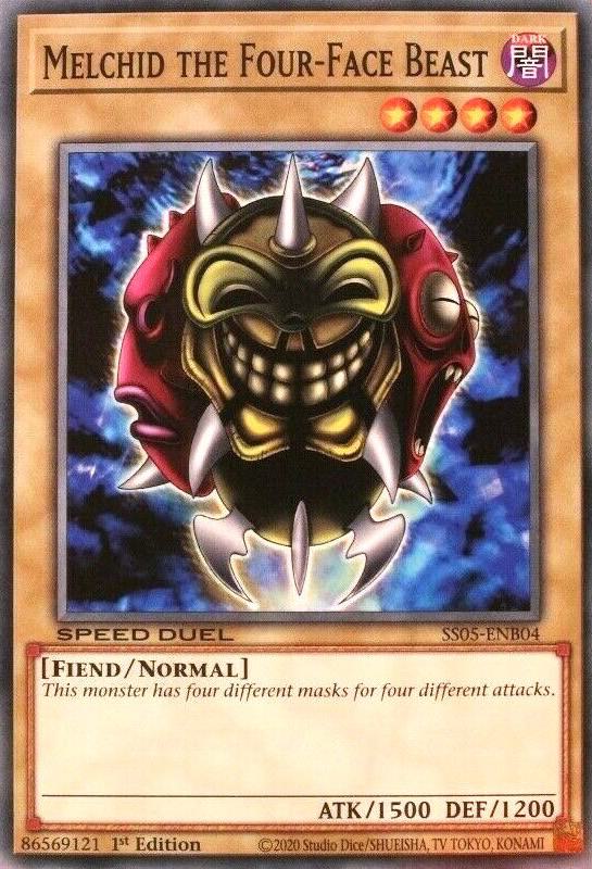 Melchid the Four-Face Beast SS05-ENB04 card from Speed Duel Decks: Twisted Nightmares