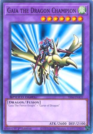 Gaia the Dragon Champion SS04-ENA31 card from Speed Duel Decks: Match of the Millennium