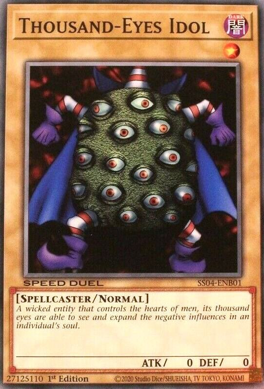 Thousand-Eyes Idol SS04-ENB01 card from Speed Duel Decks: Match of the Millennium