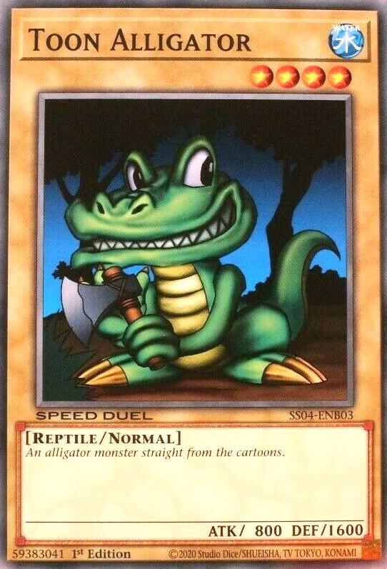 Toon Alligator SS04-ENB03 card from Speed Duel Decks: Match of the Millennium