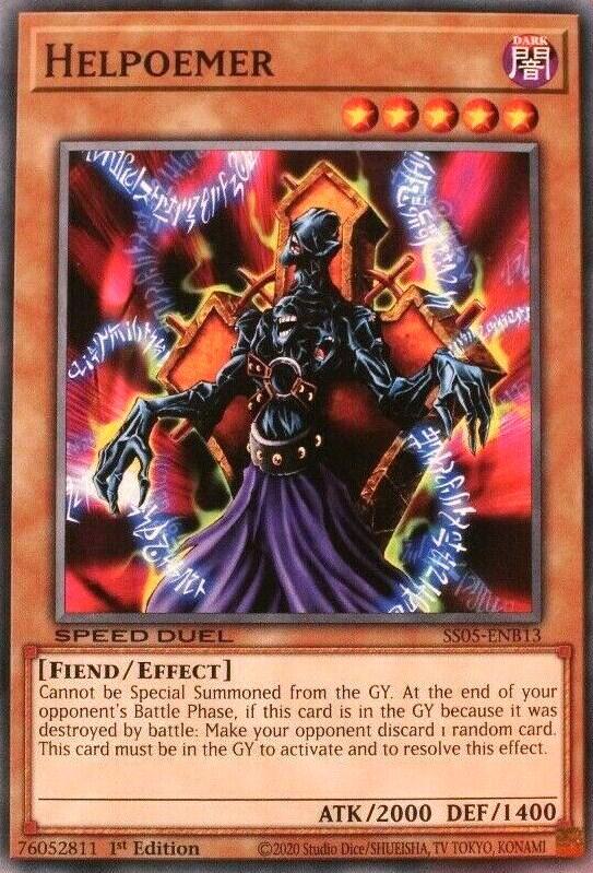 Helpoemer SS05-ENB13 card from Speed Duel Decks: Twisted Nightmares