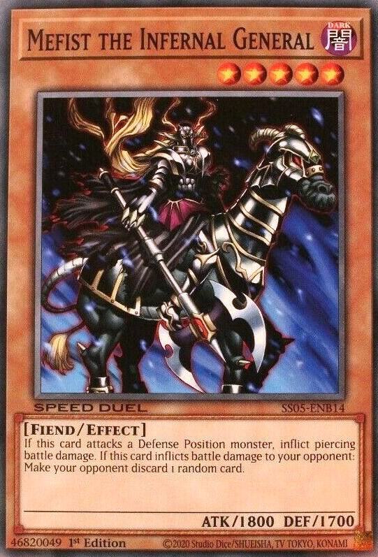 Mefist the Infernal General SS05-ENB14 card from Speed Duel Decks: Twisted Nightmares