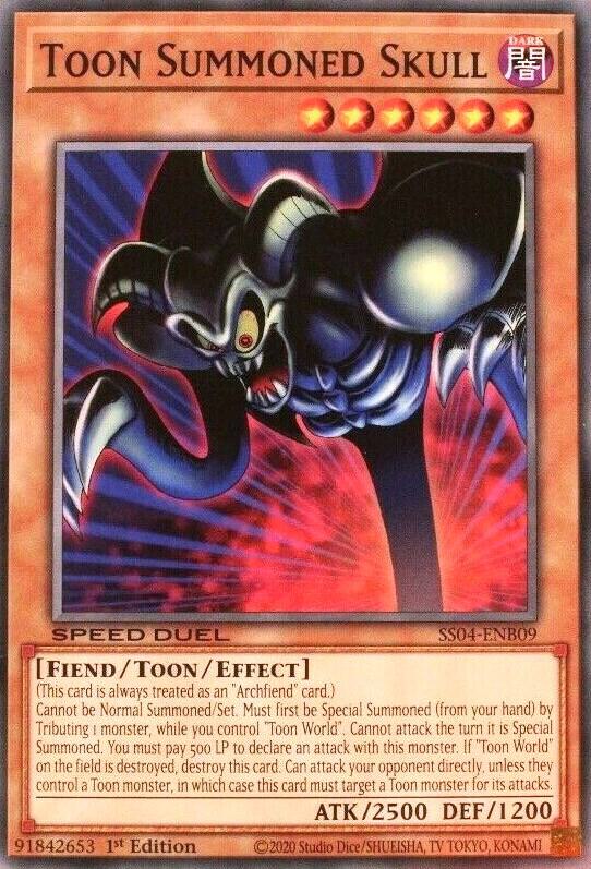 Toon Summoned Skull SS04-ENB09 card from Speed Duel Decks: Match of the Millennium