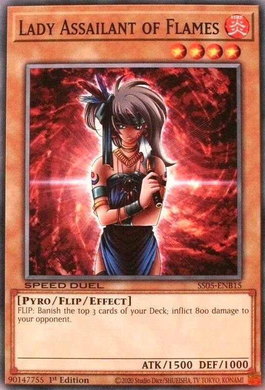 Lady Assailant of Flames SS05-ENB15 card from Speed Duel Decks: Twisted Nightmares