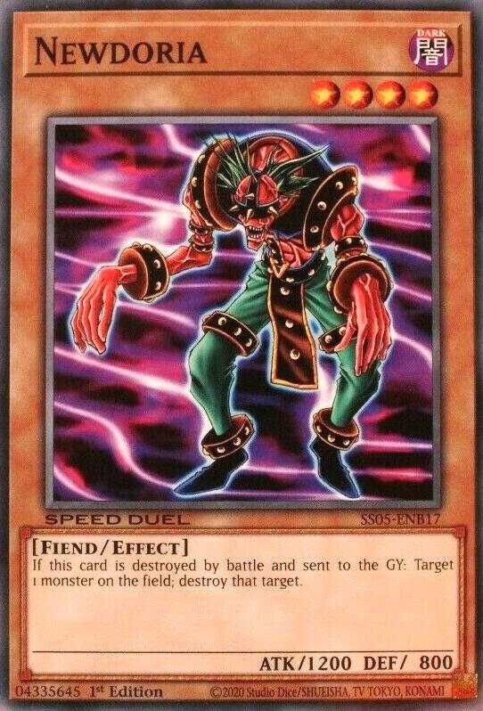 Newdoria SS05-ENB17 card from Speed Duel Decks: Twisted Nightmares