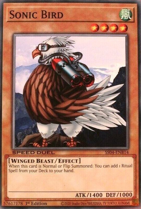 Sonic Bird SS04-ENB14 card from Speed Duel Decks: Match of the Millennium