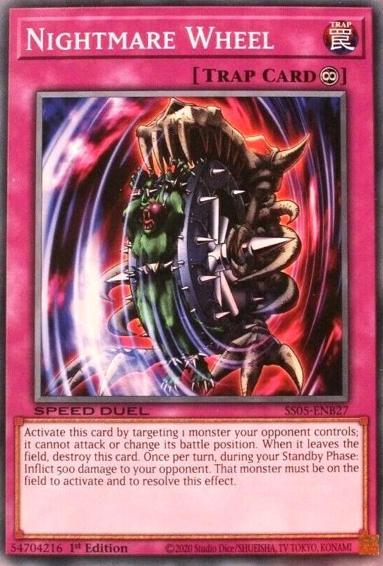 Nightmare Wheel SS05-ENB27 card from Speed Duel Decks: Twisted Nightmares