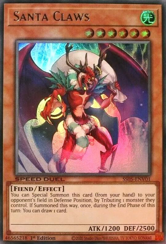 Santa Claws SS05-ENV01 card from Speed Duel Decks: Twisted Nightmares