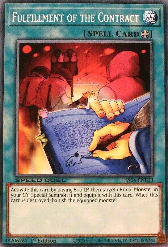 Fulfillment of the Contract SS04-ENB23 card from Speed Duel Decks: Match of the Millennium