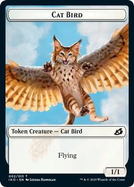 Cat Bird // Human Soldier Double-Sided Token 2 // 3 card from Ikoria: Lair of Behemoths