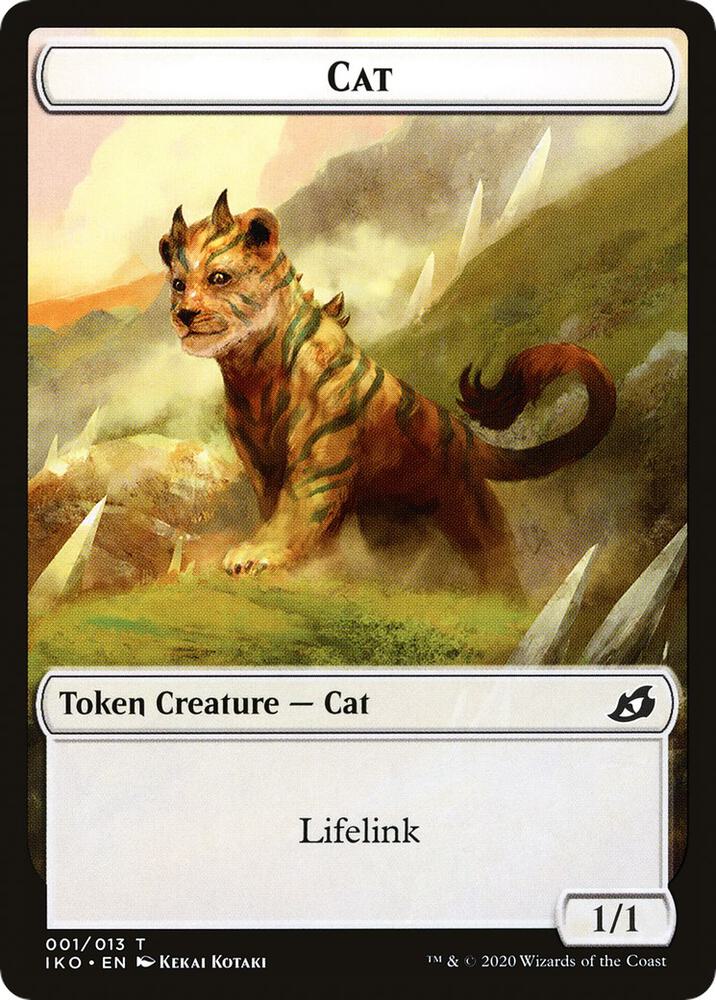 Cat // Human Soldier Double-Sided Token 1 // 4 card from Ikoria: Lair of Behemoths
