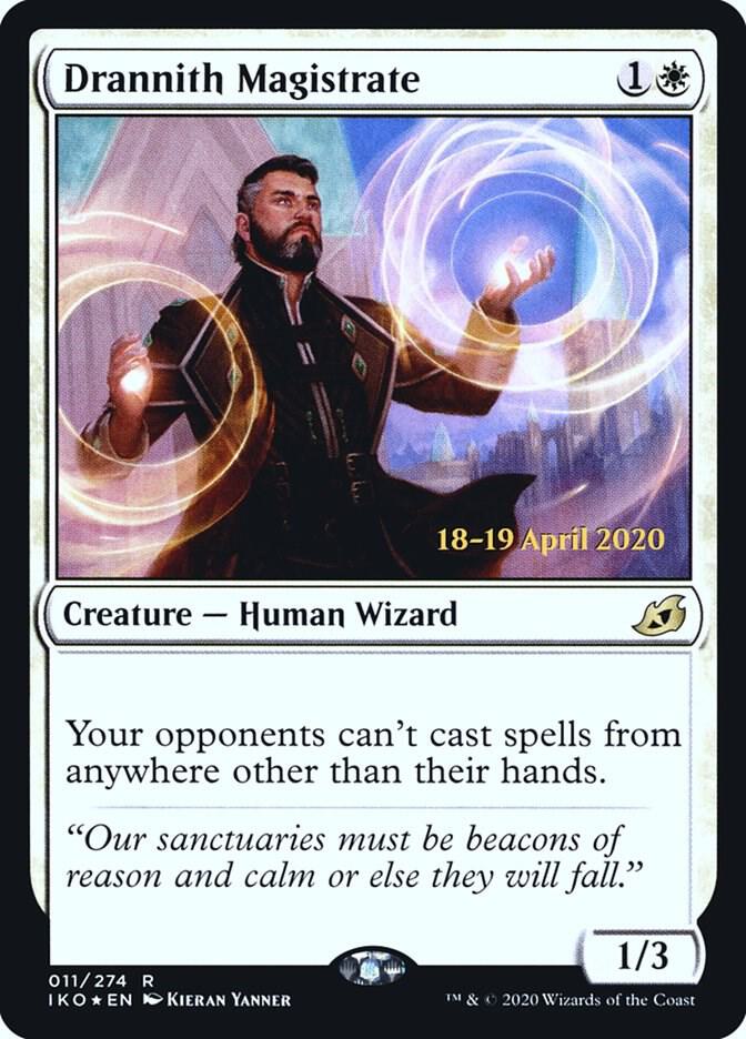 Drannith Magistrate 11 card from Prerelease Cards