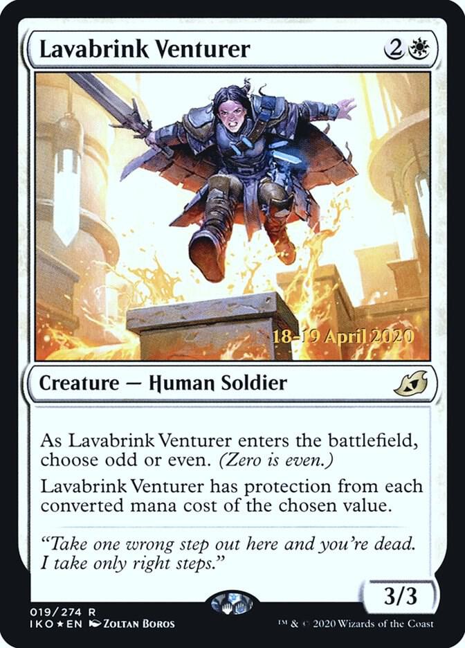 Lavabrink Venturer 19 card from Prerelease Cards