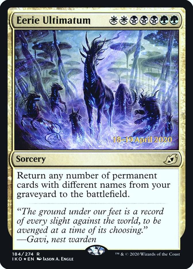 Eerie Ultimatum 184 card from Prerelease Cards