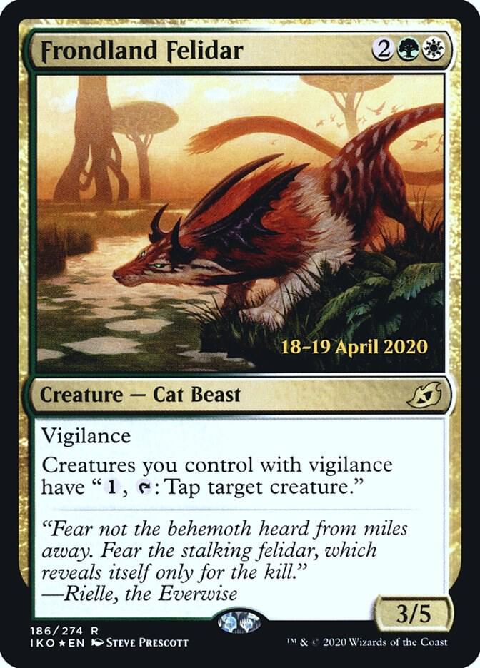 Frondland Felidar 186 card from Prerelease Cards
