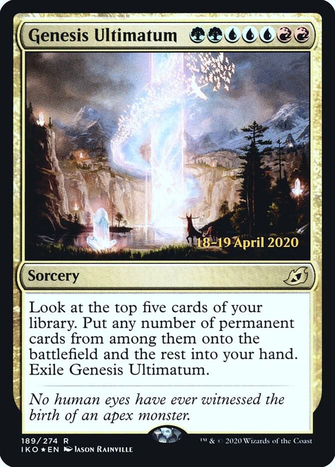 Genesis Ultimatum 189 card from Prerelease Cards