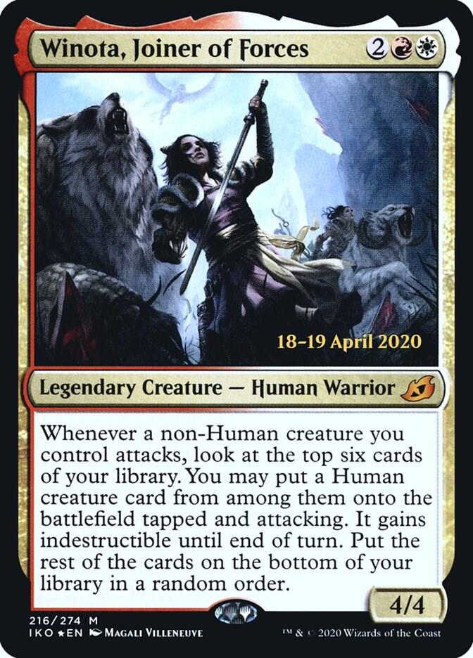 Winota, Joiner of Forces 216 card from Prerelease Cards